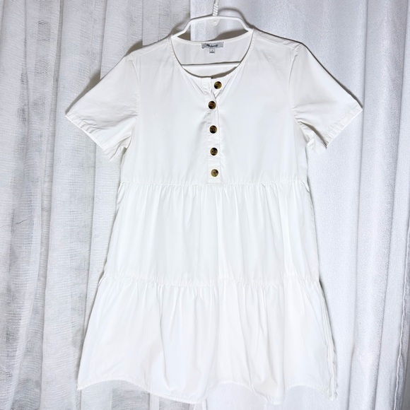 Madewell White Button-Up Mini Dress - Picture 2 of 7